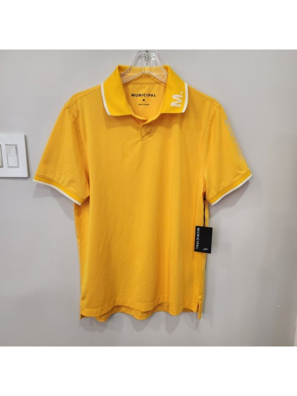 Municipal Sport Utility Gear Sportcross Yello Gold Polo Short Sleeve Men's M
